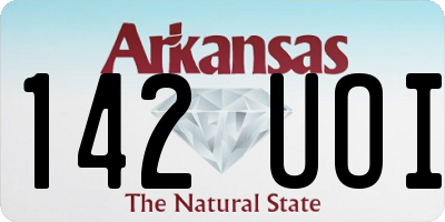 AR license plate 142UOI