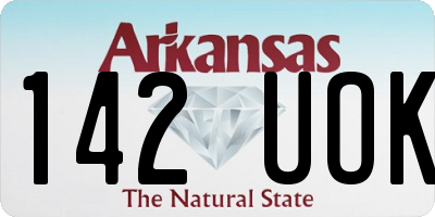 AR license plate 142UOK