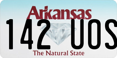 AR license plate 142UOS