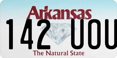 AR license plate 142UOU