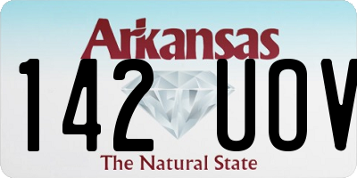 AR license plate 142UOV