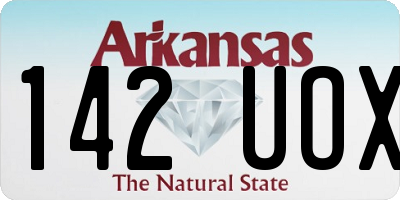 AR license plate 142UOX