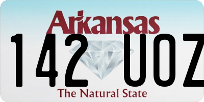 AR license plate 142UOZ
