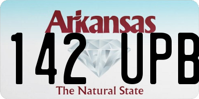AR license plate 142UPB