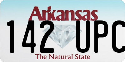 AR license plate 142UPC