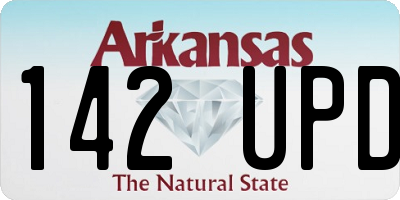 AR license plate 142UPD