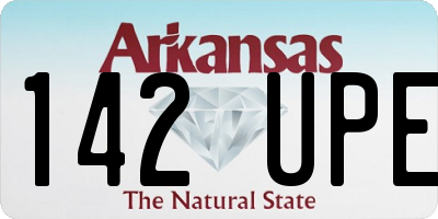 AR license plate 142UPE