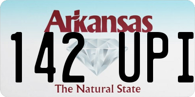 AR license plate 142UPI