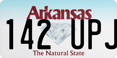 AR license plate 142UPJ