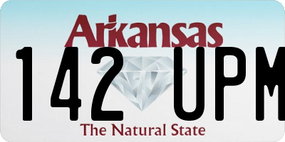 AR license plate 142UPM