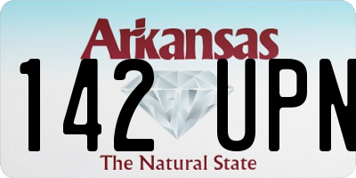 AR license plate 142UPN