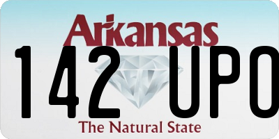 AR license plate 142UPO