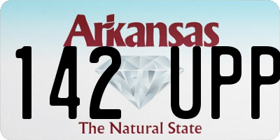 AR license plate 142UPP