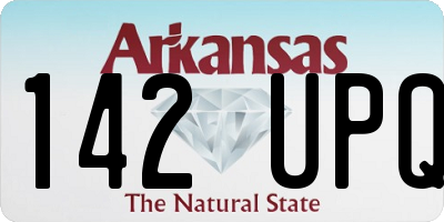 AR license plate 142UPQ