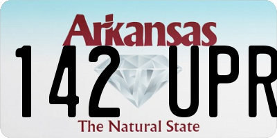 AR license plate 142UPR