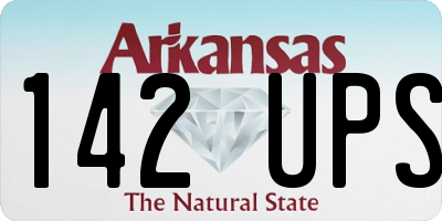 AR license plate 142UPS