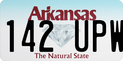 AR license plate 142UPW