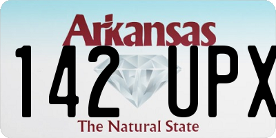 AR license plate 142UPX