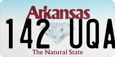 AR license plate 142UQA