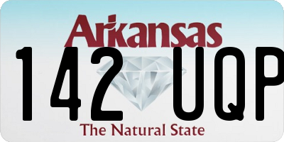 AR license plate 142UQP