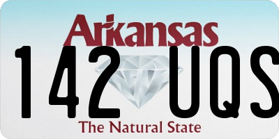 AR license plate 142UQS