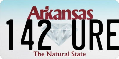 AR license plate 142URE