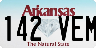 AR license plate 142VEM