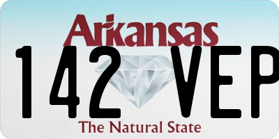 AR license plate 142VEP