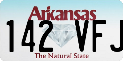 AR license plate 142VFJ