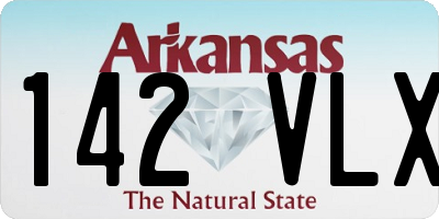 AR license plate 142VLX