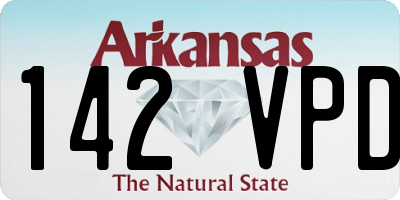 AR license plate 142VPD