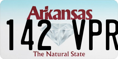AR license plate 142VPR