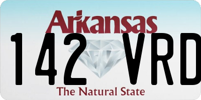 AR license plate 142VRD