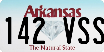 AR license plate 142VSS