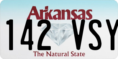 AR license plate 142VSY