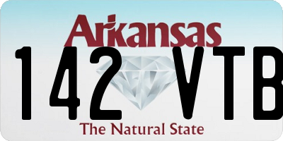 AR license plate 142VTB