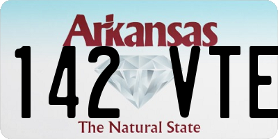 AR license plate 142VTE