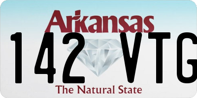AR license plate 142VTG