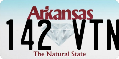 AR license plate 142VTN