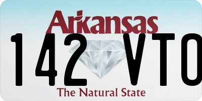 AR license plate 142VTO