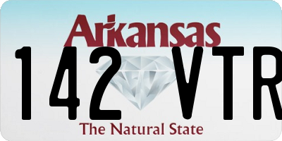 AR license plate 142VTR