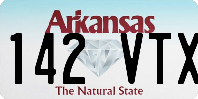 AR license plate 142VTX
