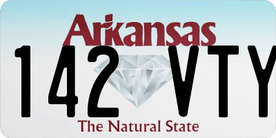 AR license plate 142VTY