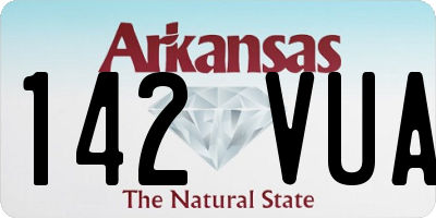 AR license plate 142VUA