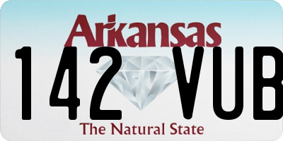 AR license plate 142VUB