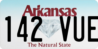 AR license plate 142VUE