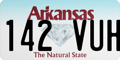 AR license plate 142VUH
