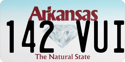 AR license plate 142VUI