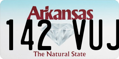 AR license plate 142VUJ