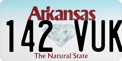 AR license plate 142VUK